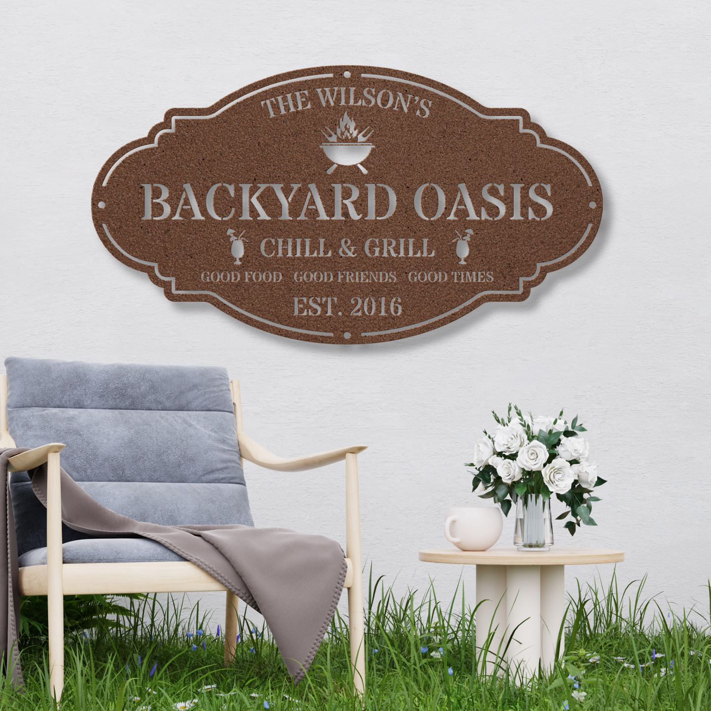 Backyard Metal Sign