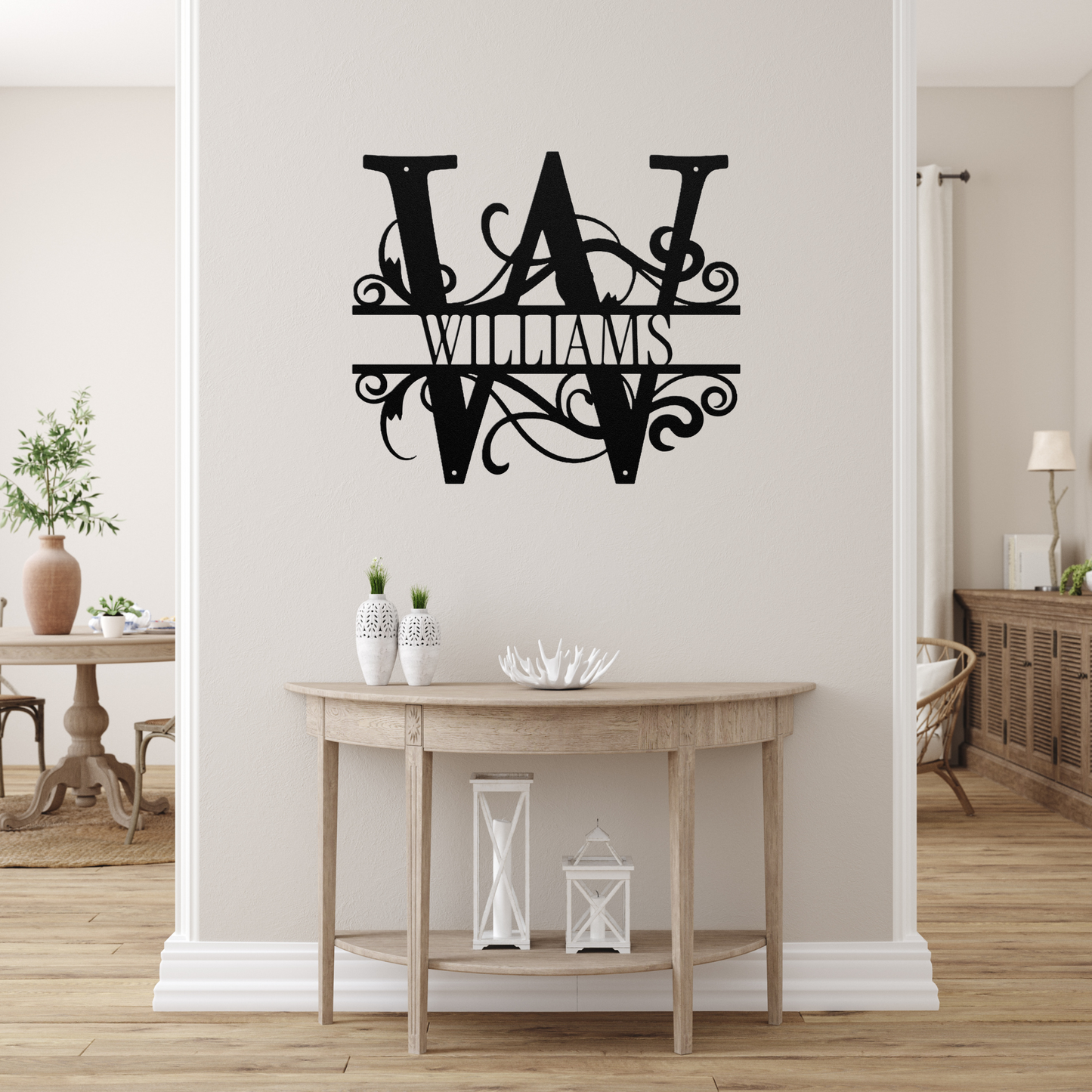 Personalized Metal Monogram Sign