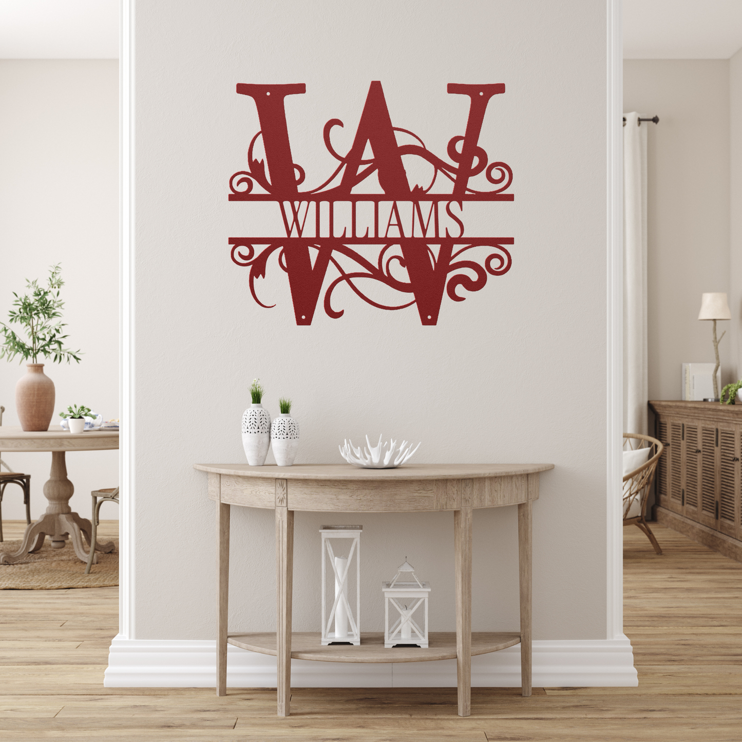 Personalized Metal Monogram Sign