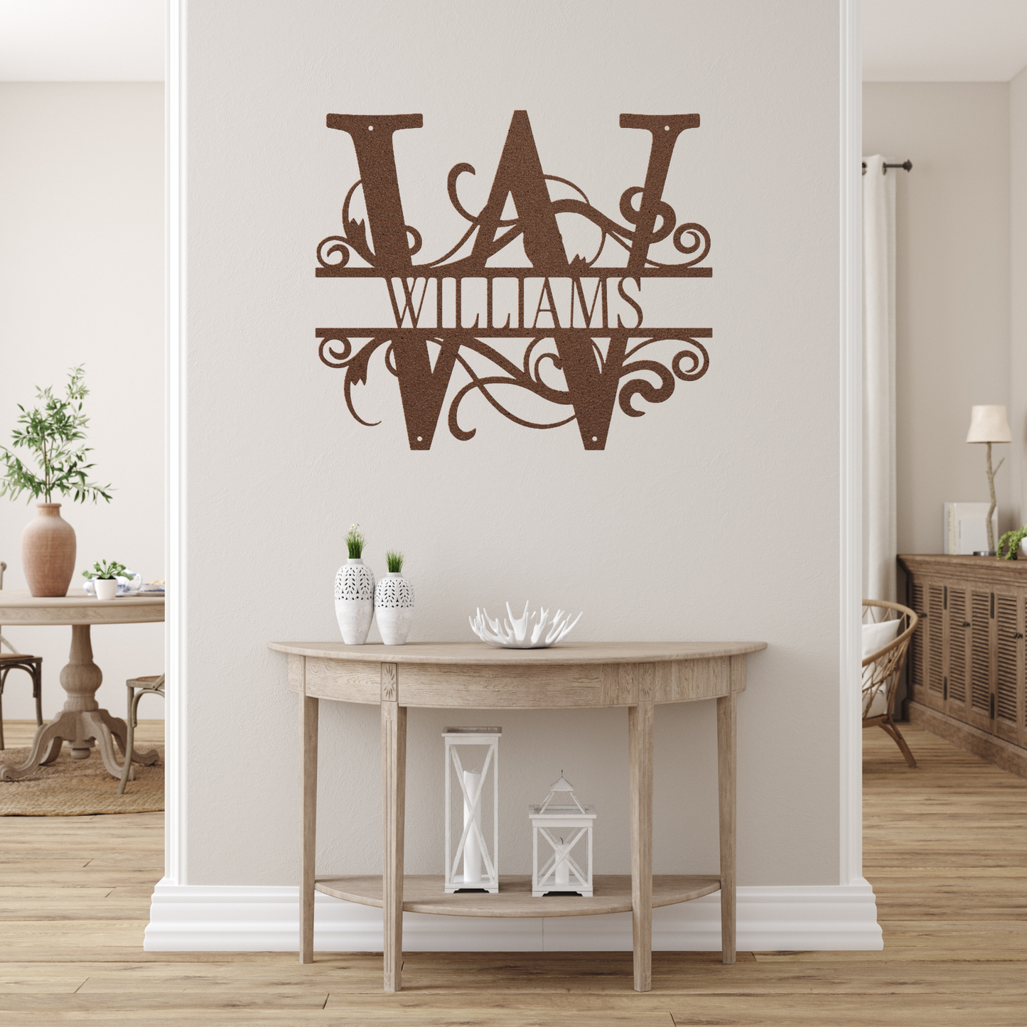 Personalized Metal Monogram Sign