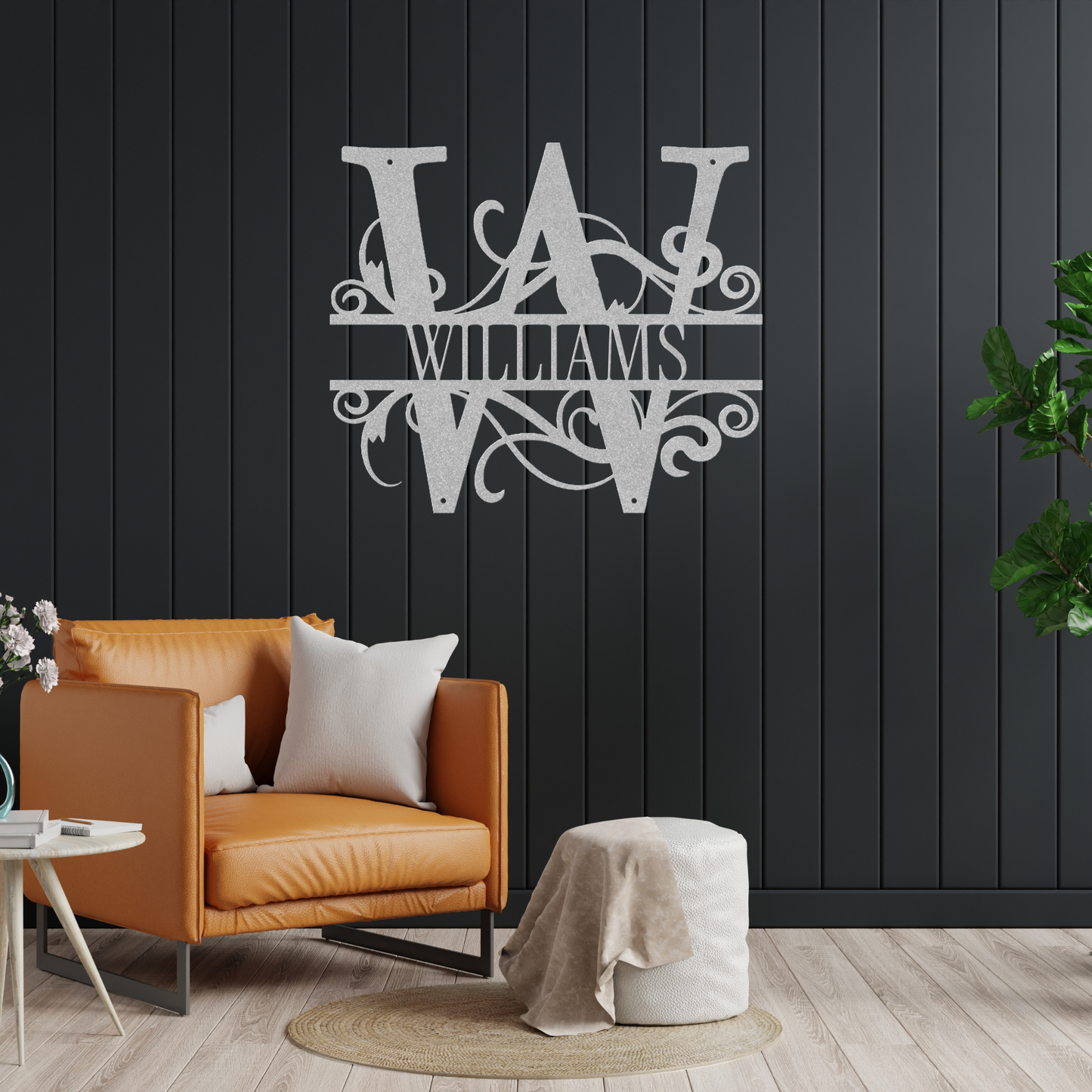 Personalized Metal Monogram Sign