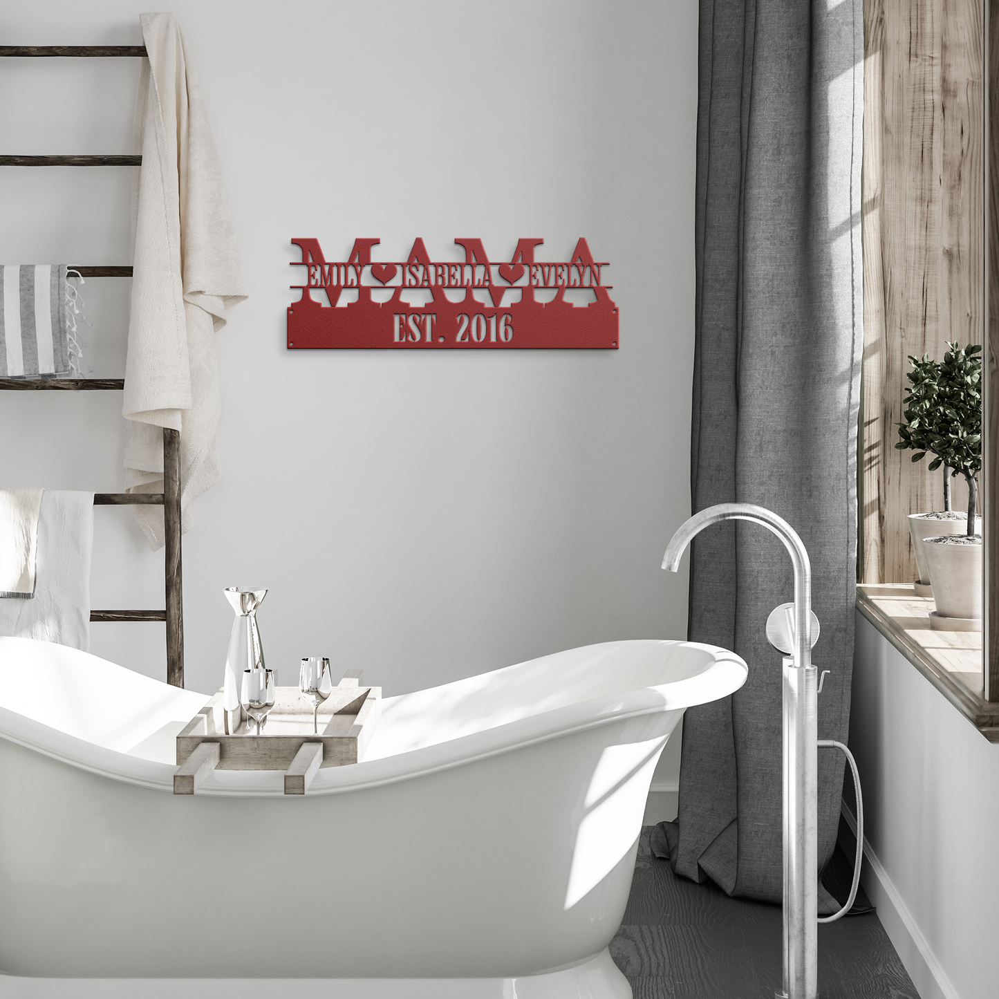 Mom_custom_monogram_sign_Red_Modern_Bathroom_Mockup.png