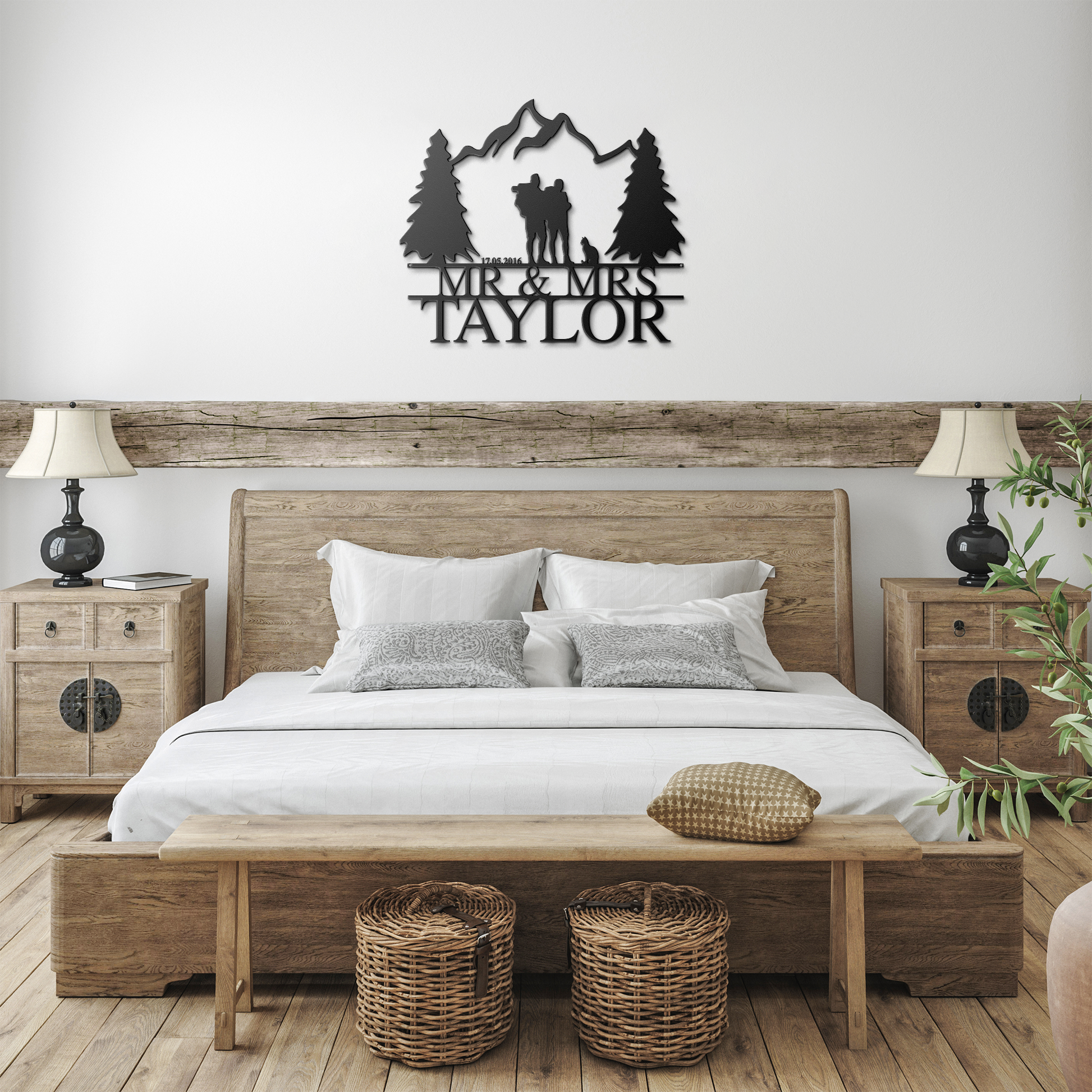 New_hiking_last_name_custom_art_Black_Farmhouse_Bedroom_Mockup.png