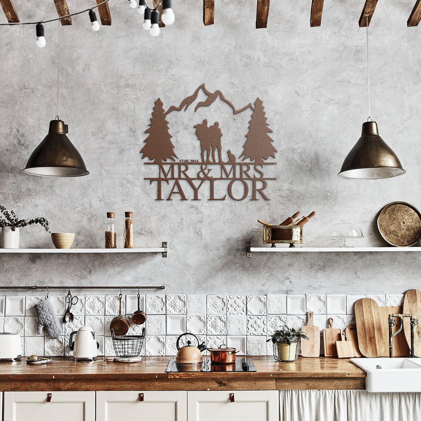 New_hiking_last_name_custom_art_Copper_Rustic_Kitchen_Mockup.png